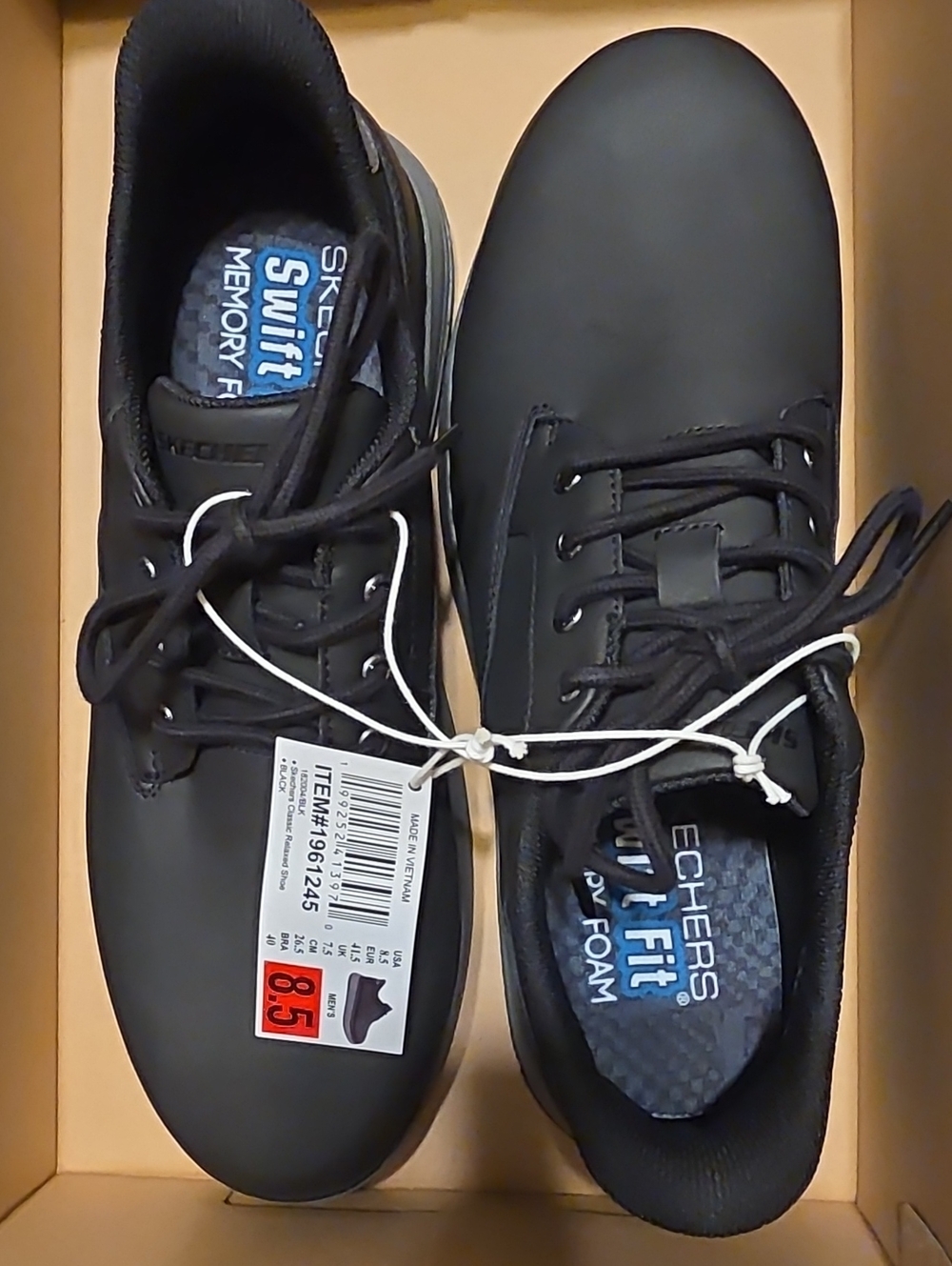 Skechers Men's Black Lace-Up Swift Fit Sneakers